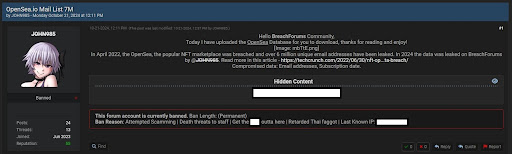 opensea leak hacker forum