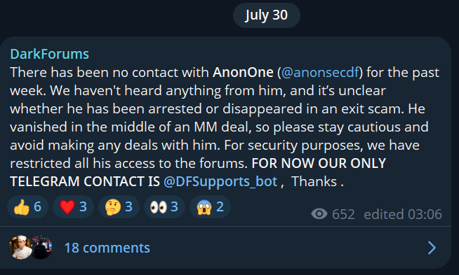 Did DarkForums Get Hit With an Exit Scam by an Administrator?