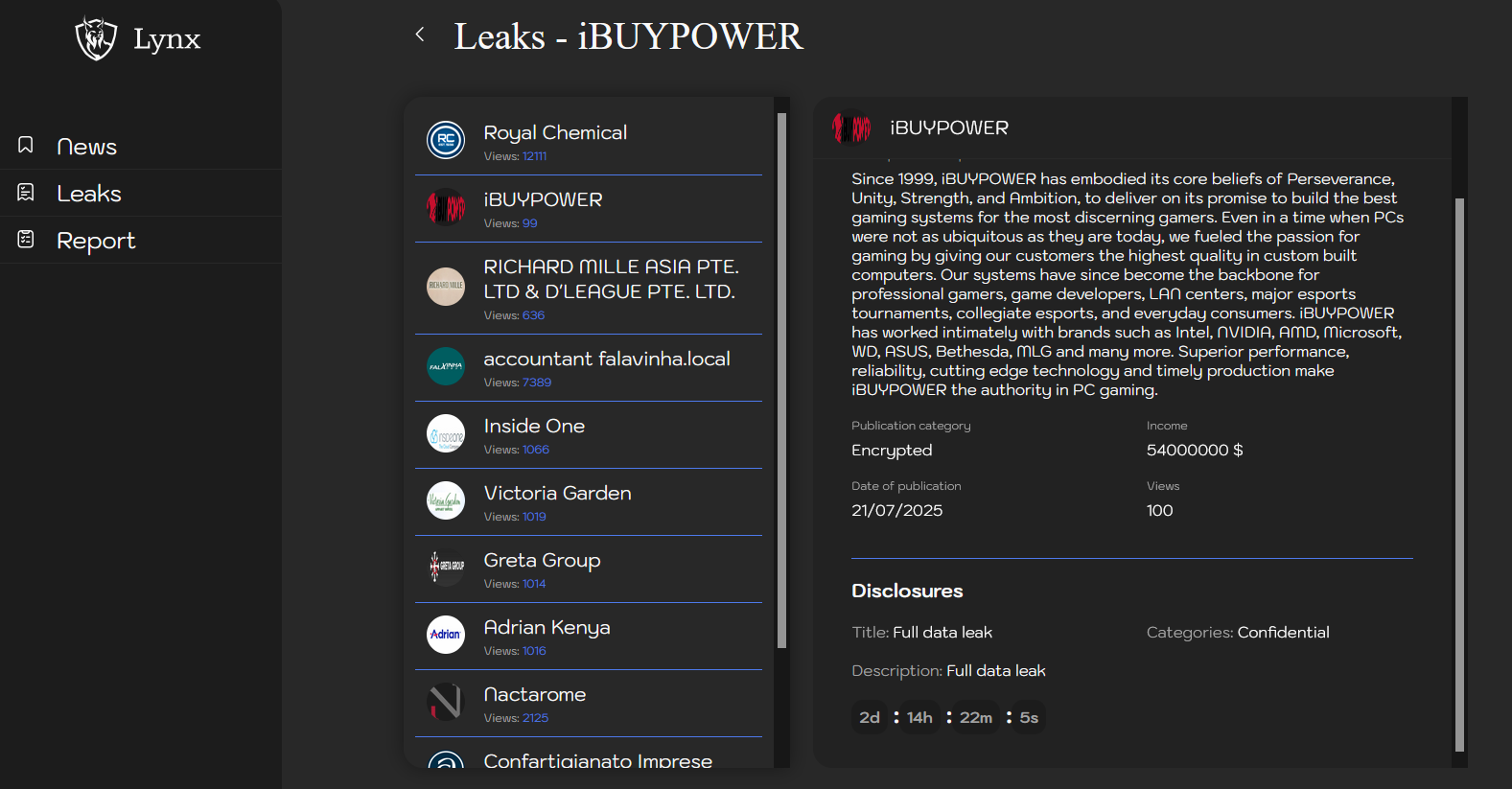 iBUYPOWER is the new target of the ransomware gang Lynx