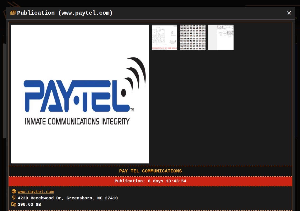 Ransomware Gang Targets U.S. Inmate Communications Provider details