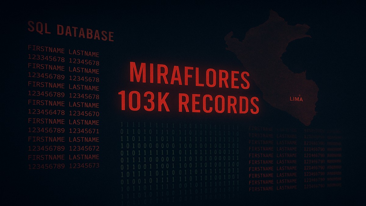 DarkForums Leak Exposes 103K Records from Miraflores Municipality